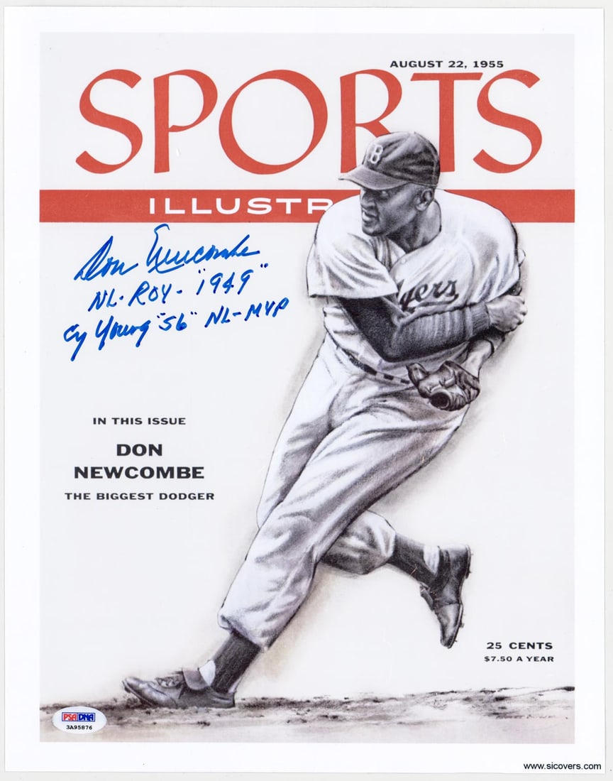 Don Newcombe (d.2019) Signed SI Print PSA/DNA (1 of 2)
