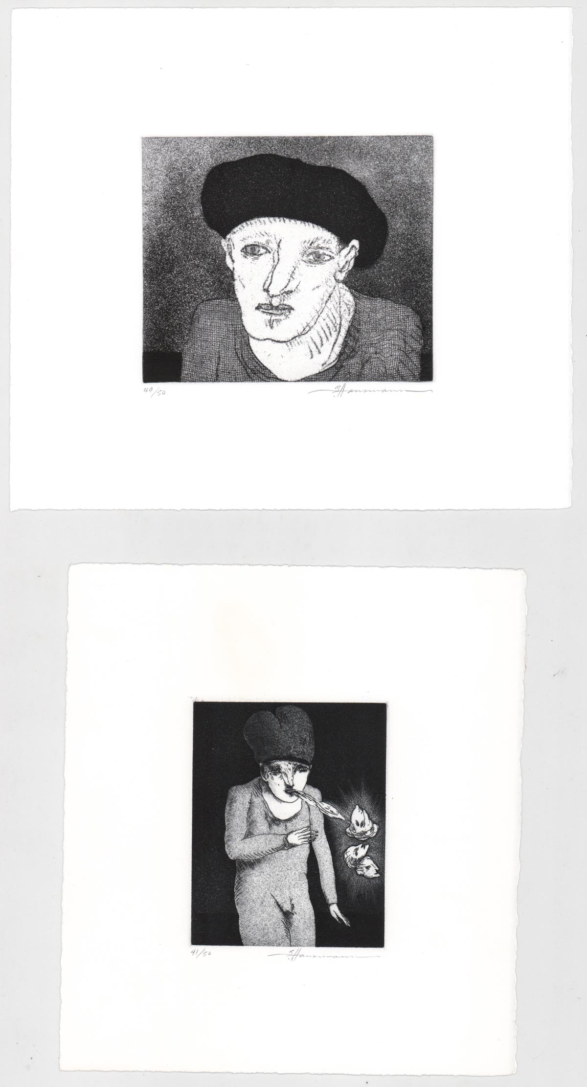 Gary Hansmann (2) Intaglio Etchings S/N (1 of 11)