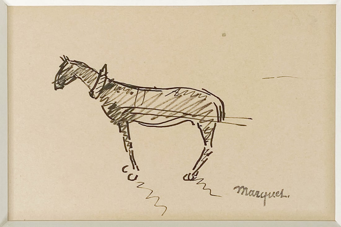Albert Marquet Pen and Ink Drawing [Horse] (1 of 4)