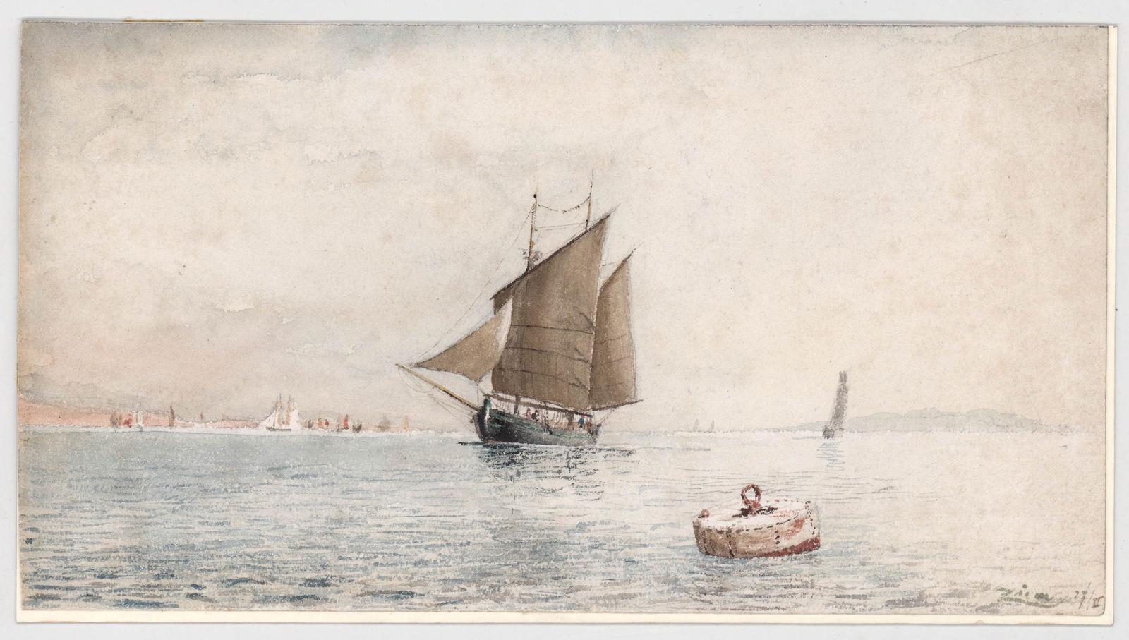 Felix FGP Ziem Original Watercolor [Ship] (1 of 3)