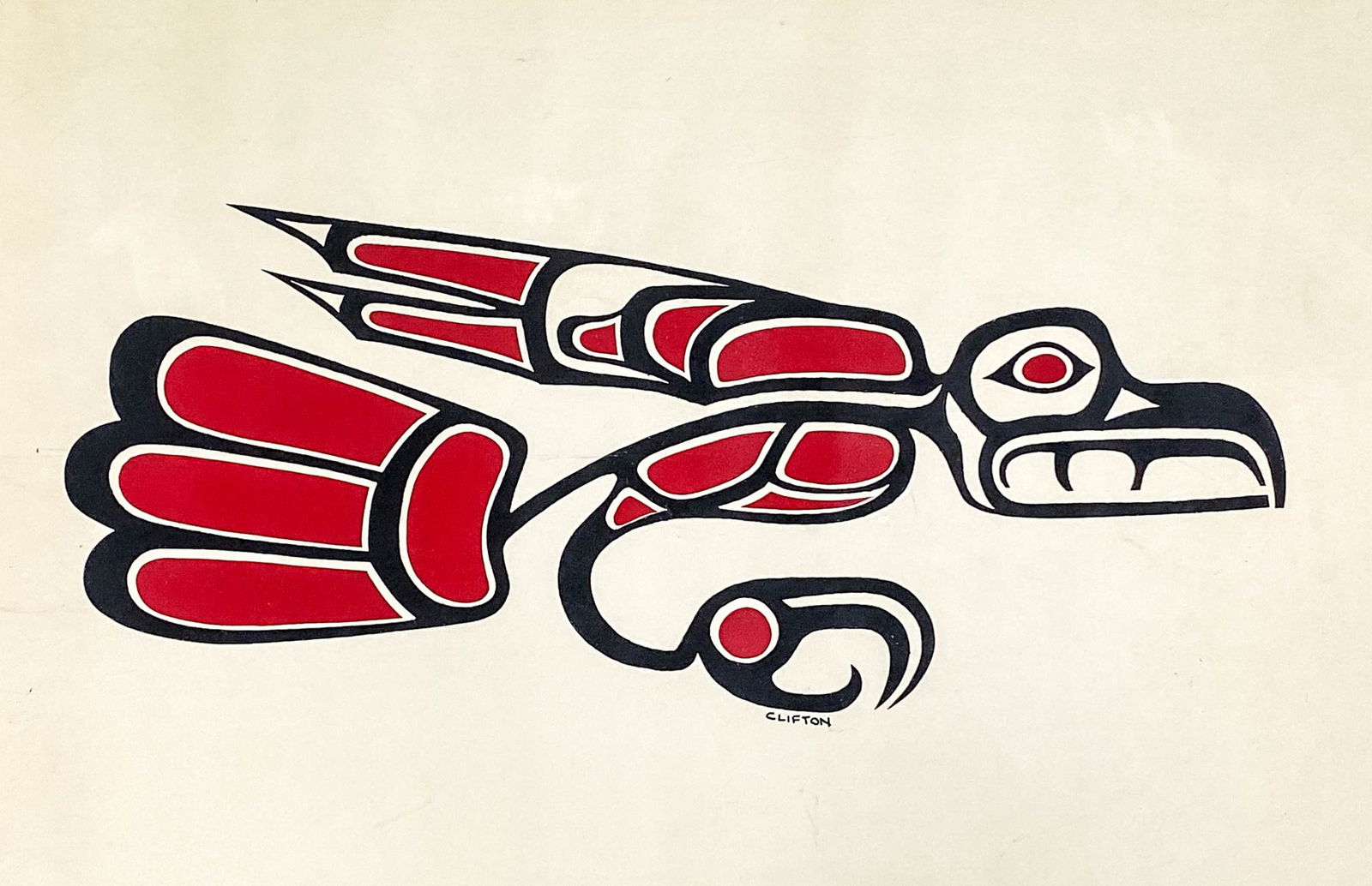 Pen Signed Clifton Northwest Coast Serigraph (1 of 4)