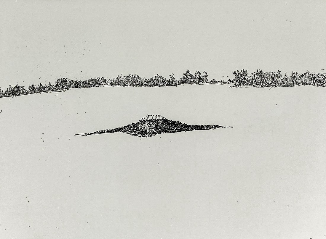 Leonard Baskin Etching [Deer Isle, Maine] S/N (1 of 5)