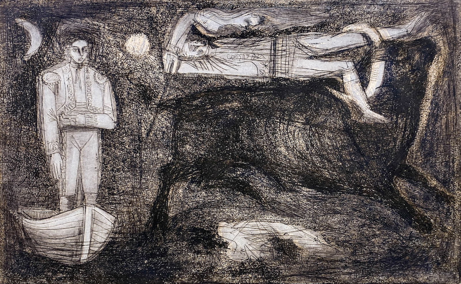 Irving Amen Etching SIGNED UC 1/1 [Bull Fighter] (1 of 5)