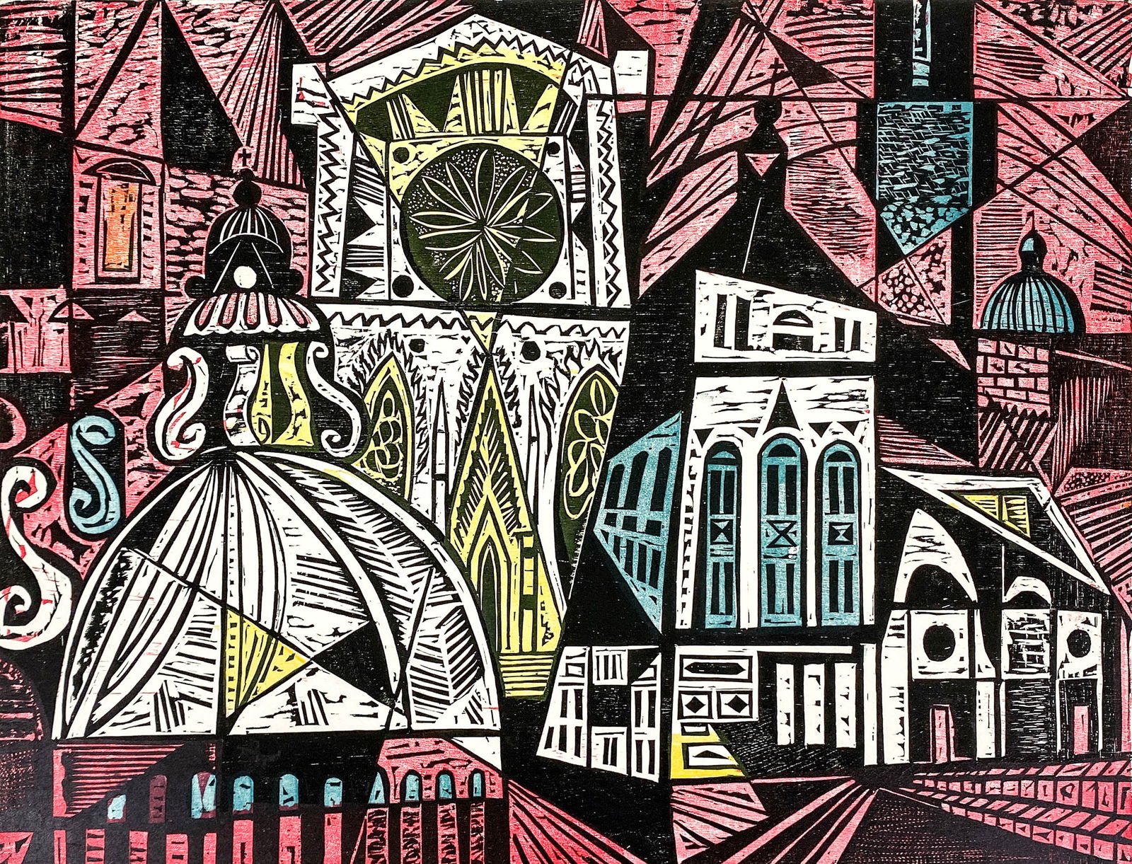 Irving Amen Woodcut SIGNED AP [Florence Italy] (1 of 5)