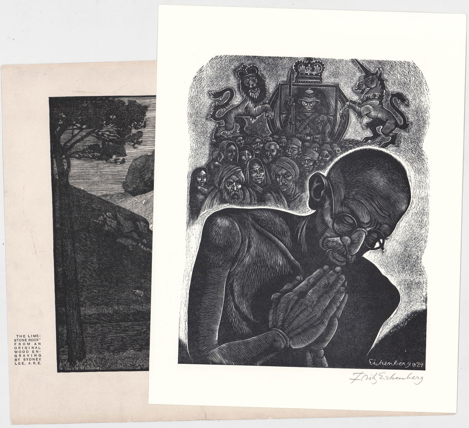 Wood Engravings (2) Fritz Eichenberg, Sydney Lee (1 of 10)