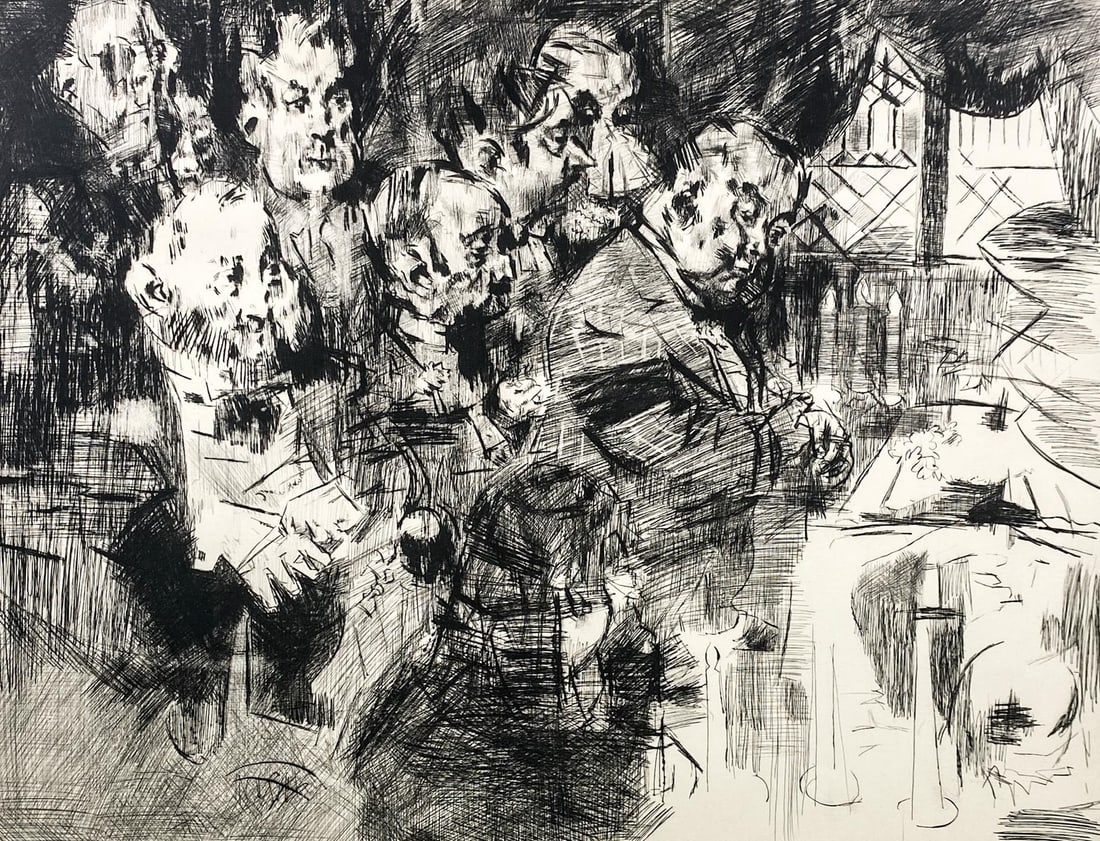 Jack Levin Etching and Drypoint SIGNED #50/120 (1 of 5)