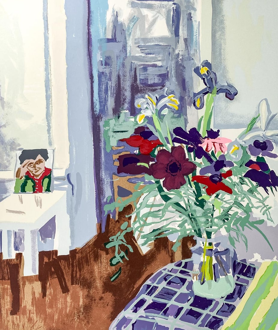 Nell Blaine Lithograph SIGNED AP [Flowers] (1 of 5)