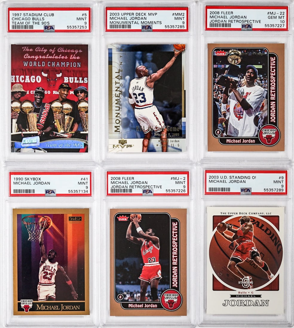 Michael Jordan Graded Basketball Cards (6) (1 of 2)