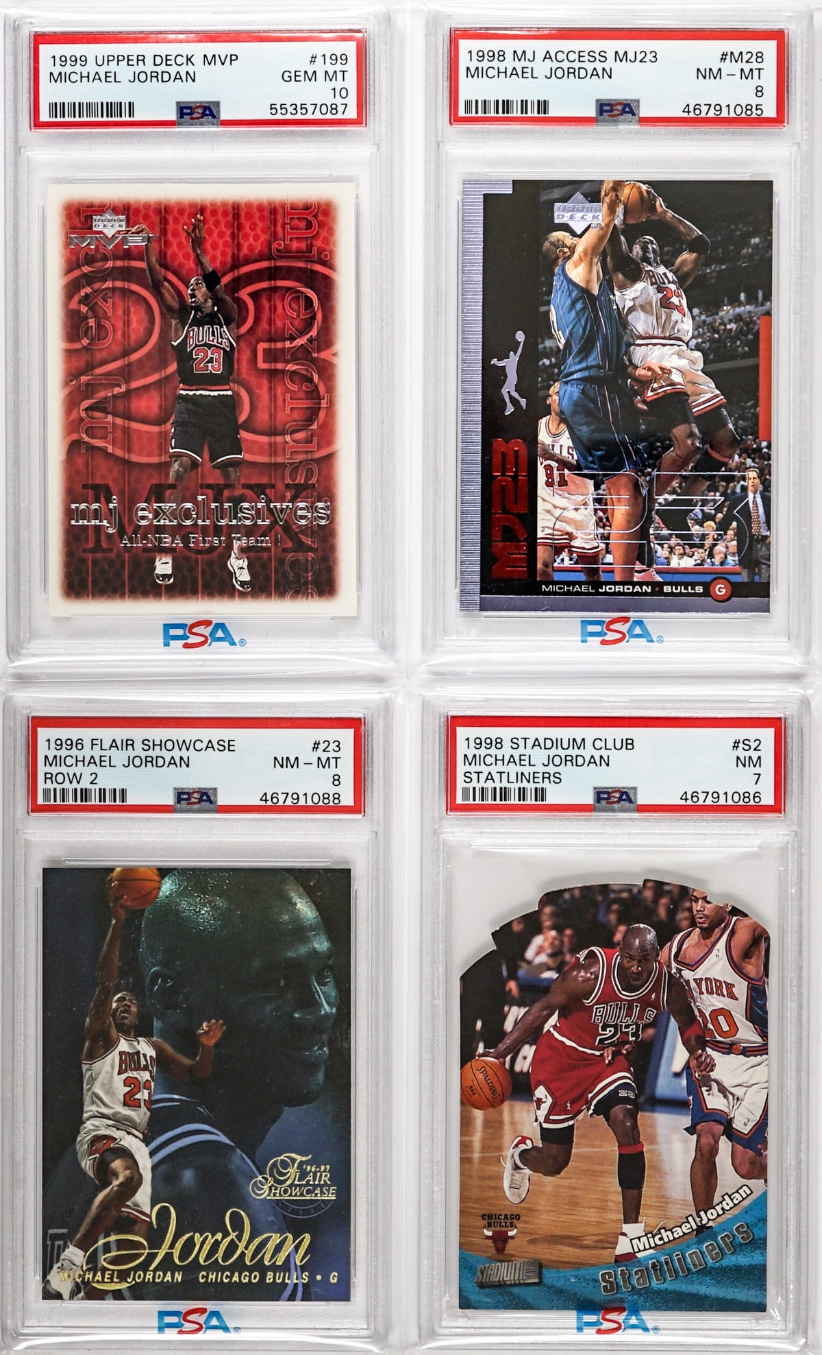Michael Jordan PSA Graded Basketball Cards (4) (1 of 2)