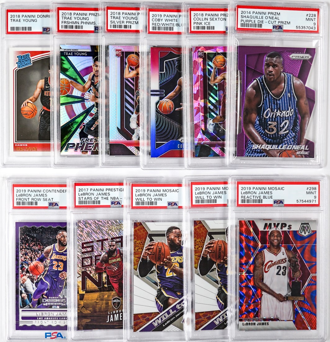 LeBron James, Trae Young Panini Cards (11) (1 of 5)