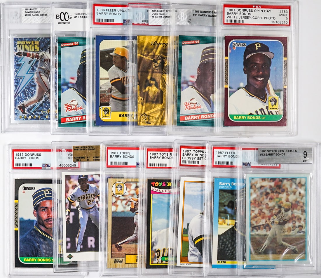 Barry Bonds Graded Baseball Cards (13) (1 of 5)