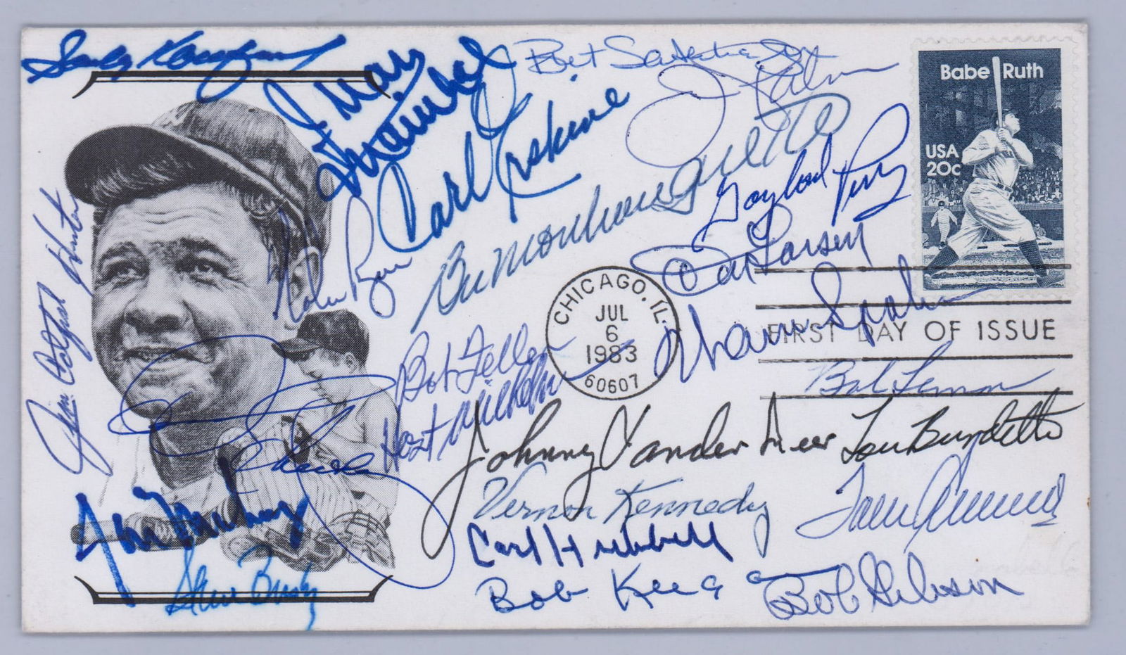 MLB Pitching Greats Signed Envelope 24 Signatures (1 of 3)