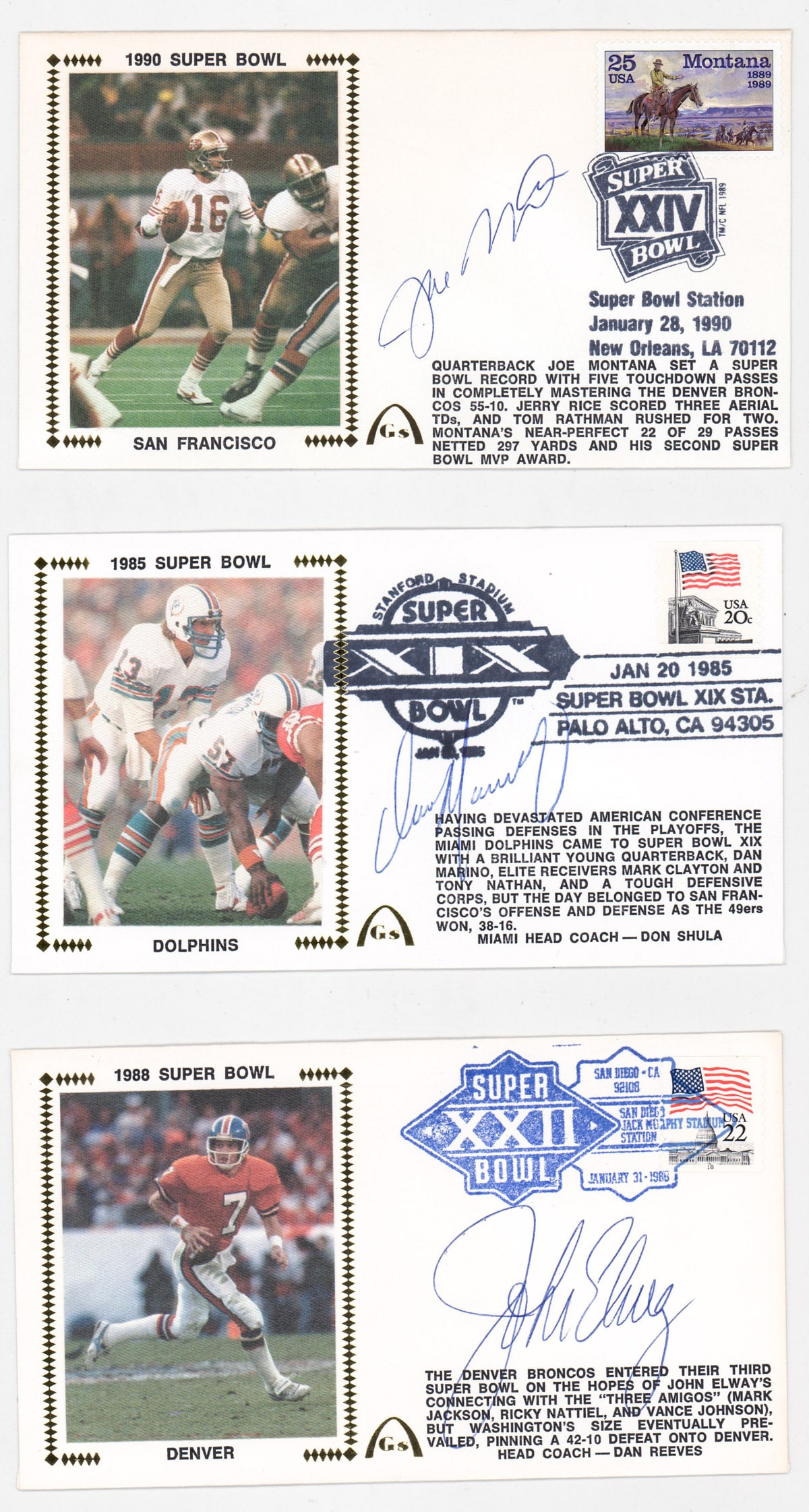 Joe Montana, Dan Marino, John Elway (3) (1 of 7)