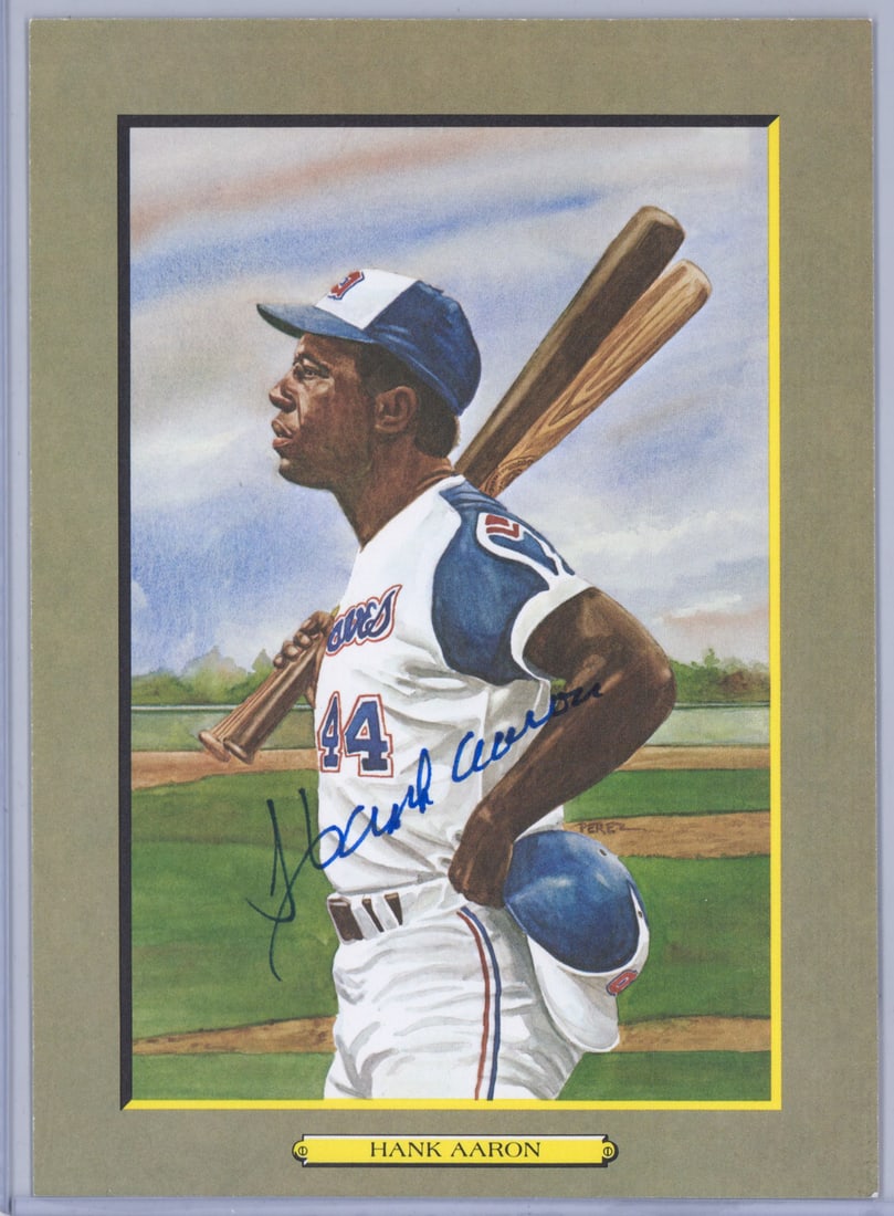Hank Aaron Autographed Perez-Steele BAS LOA (1 of 3)