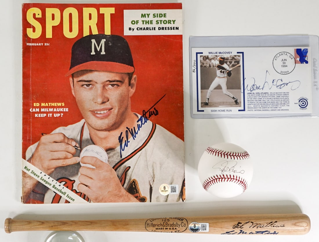 Eddie Mathews, Willie McCovey, Rafael Palmeiro (1 of 6)