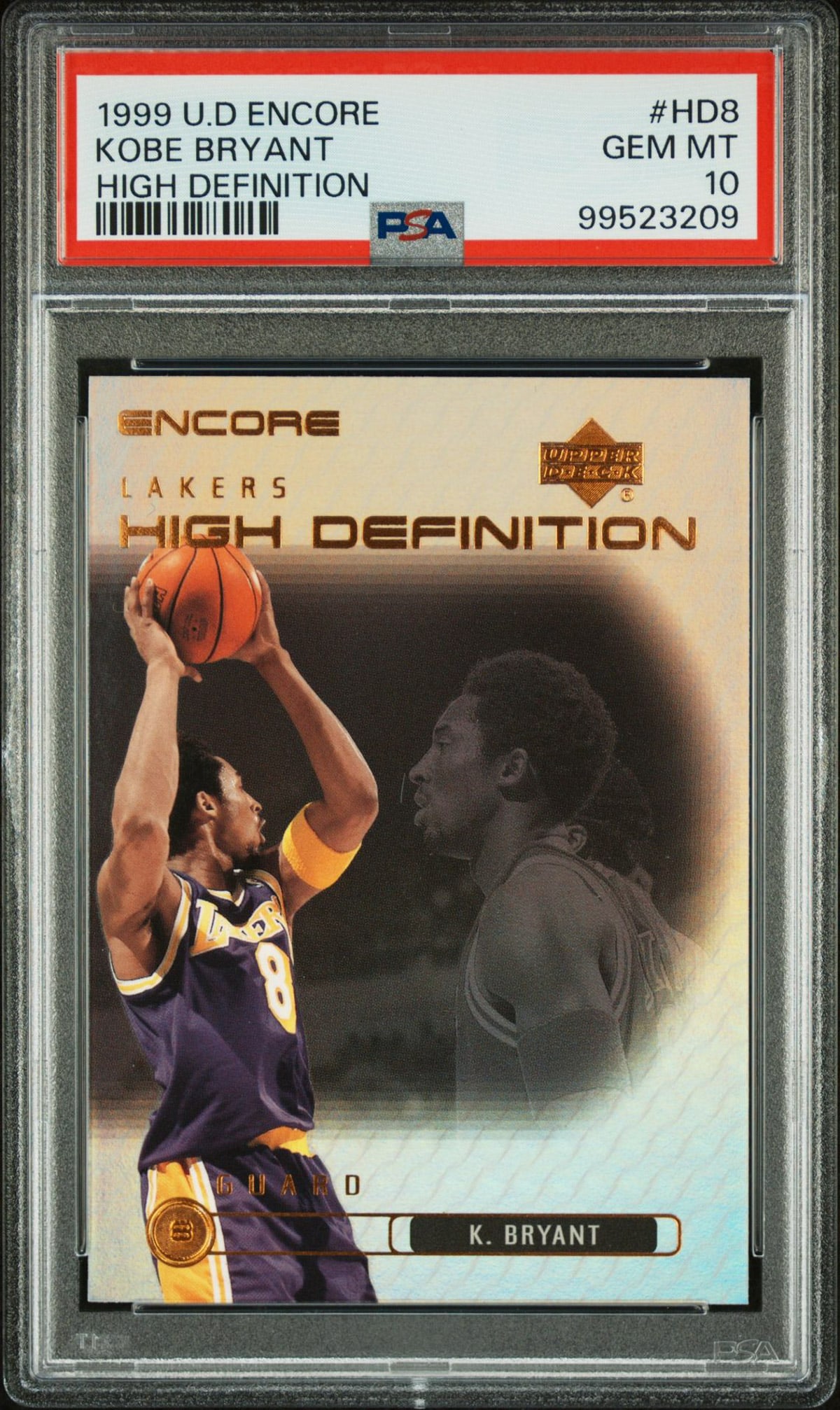 1999 Kobe Bryant U.D. Encore HD #HD8 PSA 10 (1 of 2)