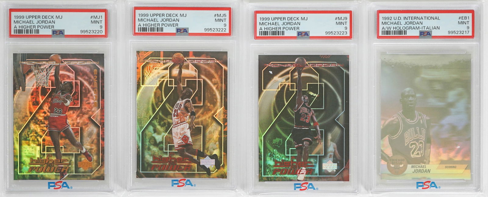 (4) Michael Jordan PSA Graded Basketball Cards (1 of 2)