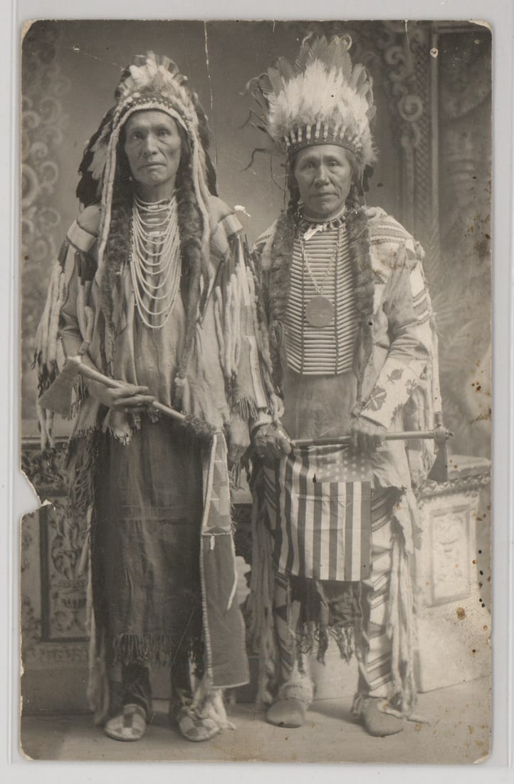 Louie Pierre & John Charley Real Photo Postcard (1 of 2)