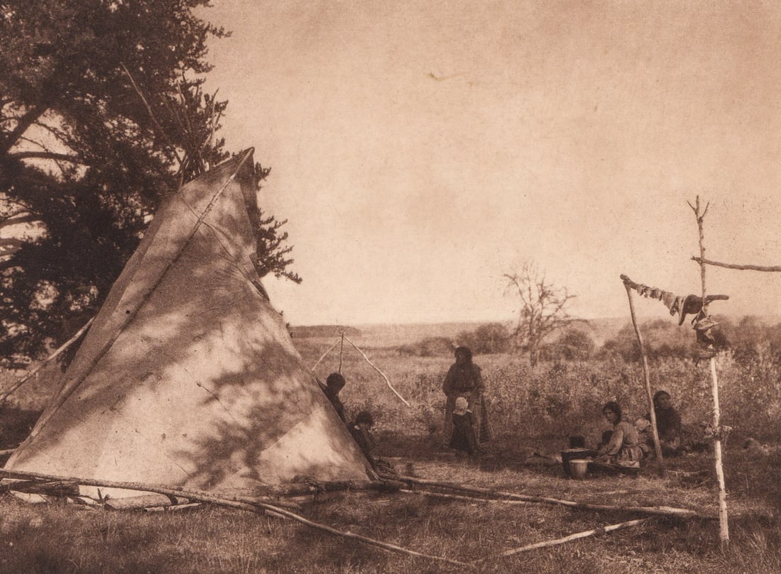 Edward Curtis Photogravure [Cree Fishing Camp] (1 of 4)