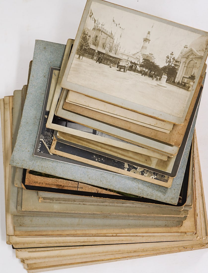 Large Group of Antique European Mounted Photos (1 of 4)