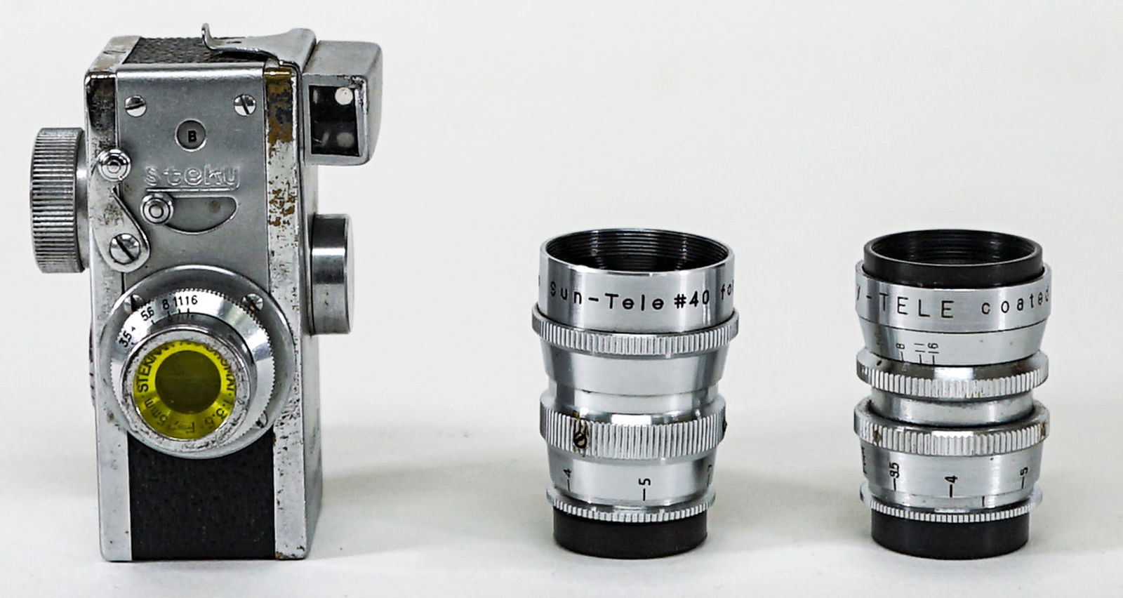 Steky 16MM Spy Camera with (2) Telephoto Lenses (1 of 11)