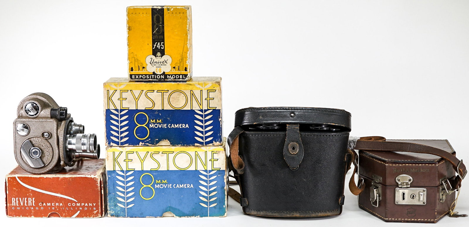 Vintage (6) 8MM Movie Cameras; 1943 Binoculars (1 of 19)