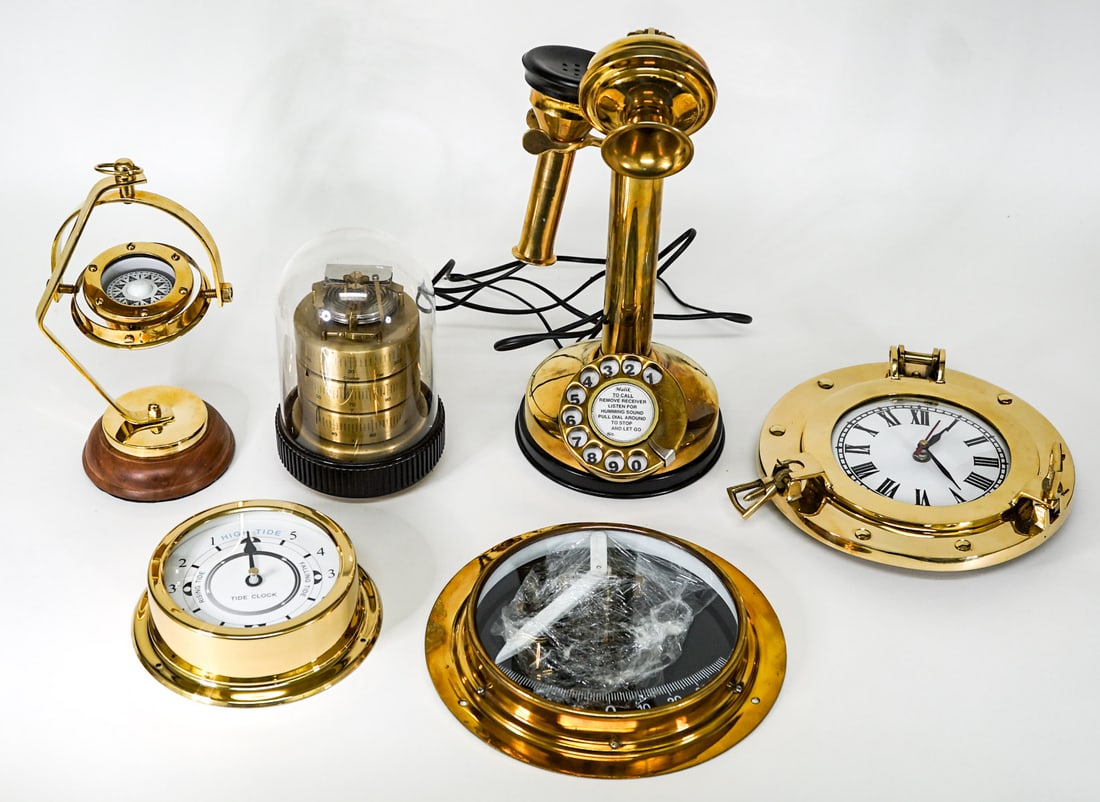 Brass Finish (6) Items [Nautical, Weather] (1 of 10)