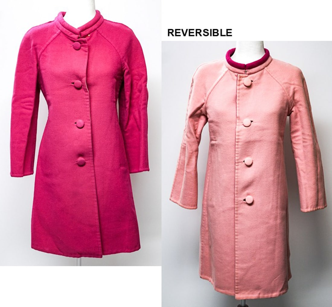 Braniff Airways - Hostess Pink Reversible Coat (1 of 11)