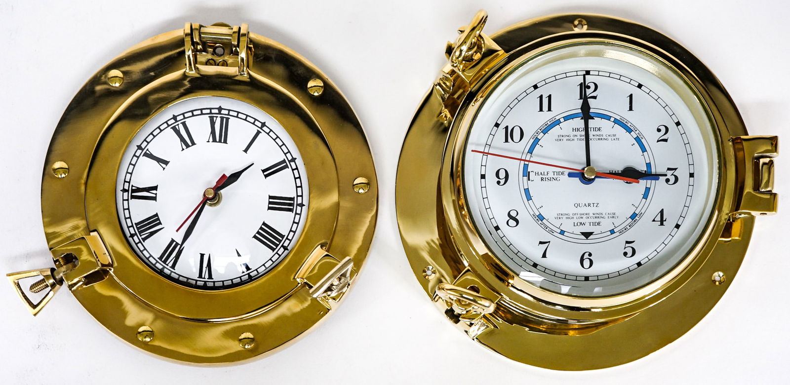 Nautical (2) Porthole Clocks (1 of 8)