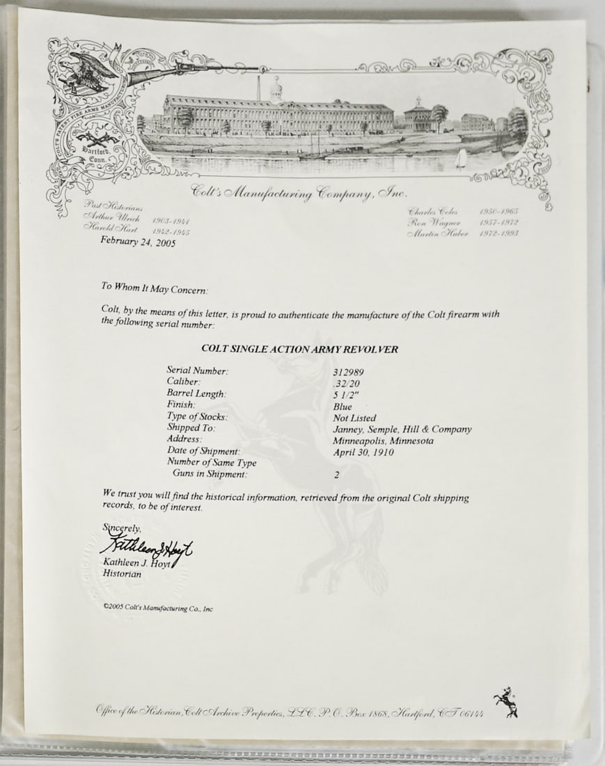 Winchester & Colt Factory Letters 1982-1997 (1 of 5)