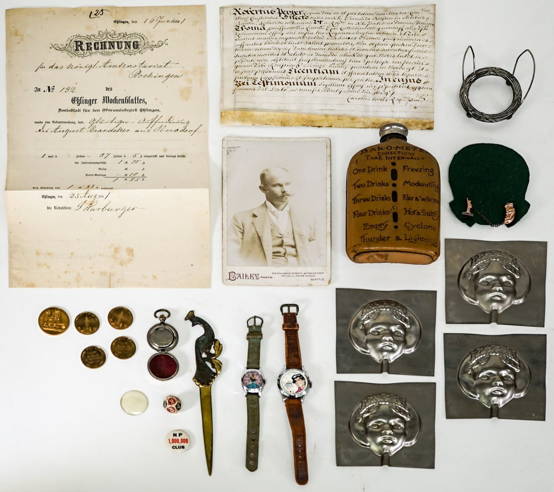 Estate Lot-Historical Documents & Collectibles: Estate Lot-Historical Documents & Collectibles. If lot is absent of a condition report one may be requested via email. Condition report is provided as an opinion only and is no guarantee as condition 