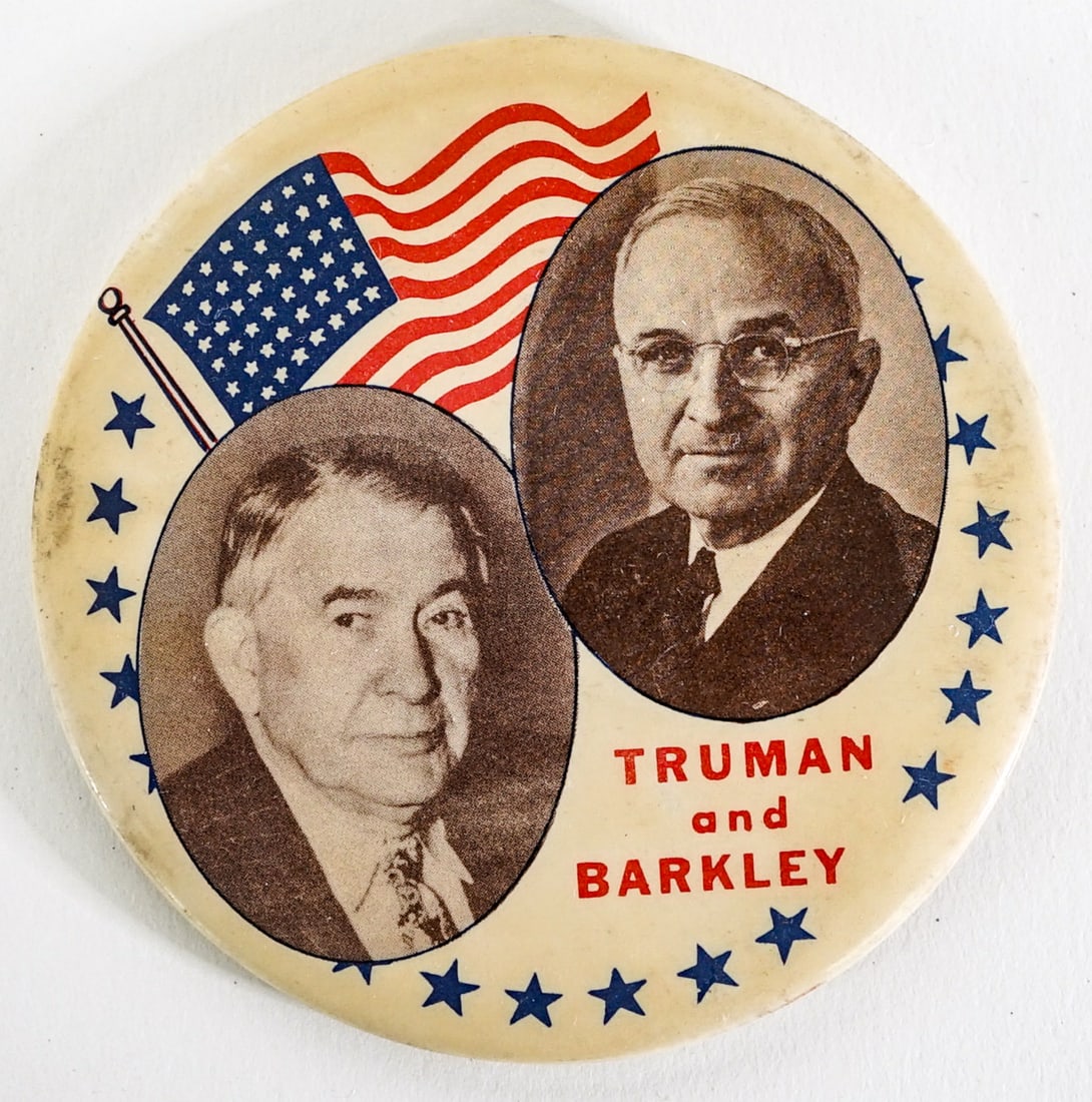 [Political Pinback Button] Truman and Barkley (1 of 2)
