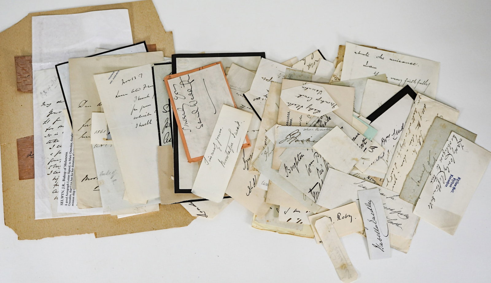 [UK, Great Britain] 19th Century Cut Signatures: [UK, Great Britain] 19th Century Cut Signatures. If lot is absent of a condition report one may be requested via email. Condition report is provided as an opinion only and is no guarantee as condition