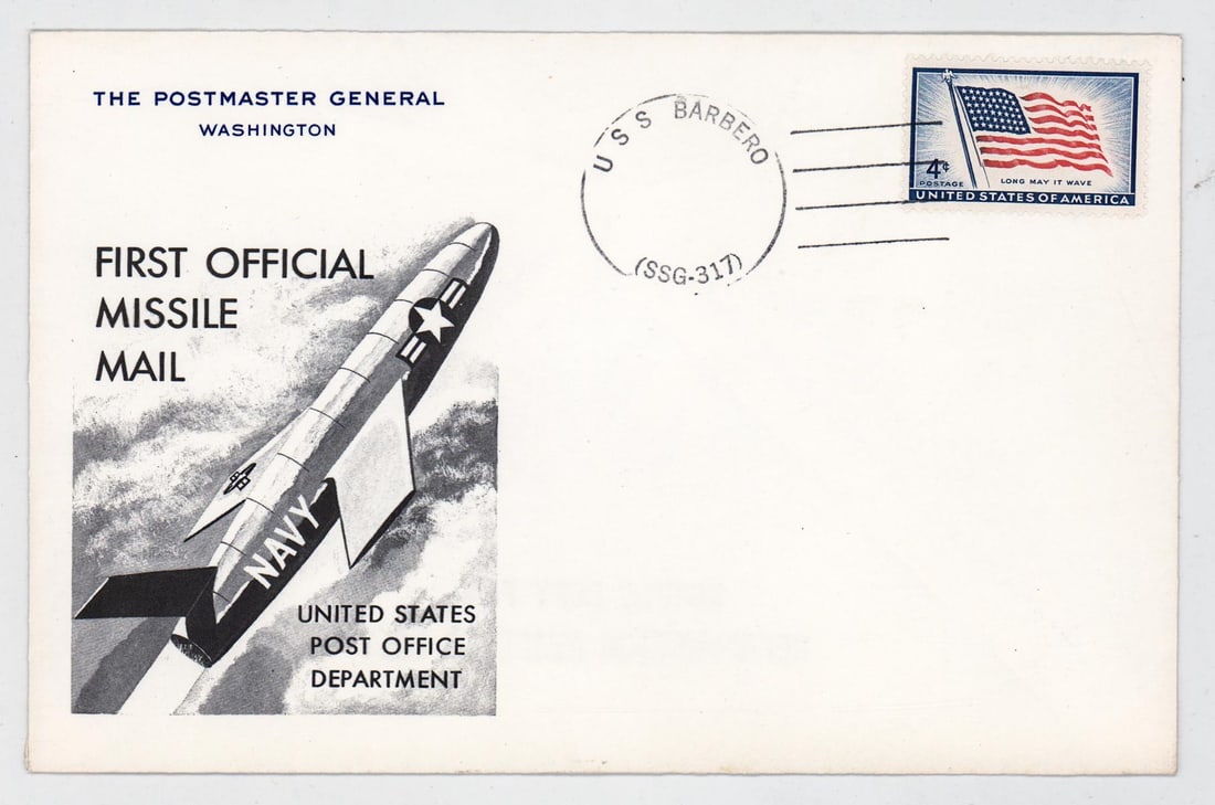 RARE U.S. Missile Mail Cover EZ# 25D1 (1 of 2)