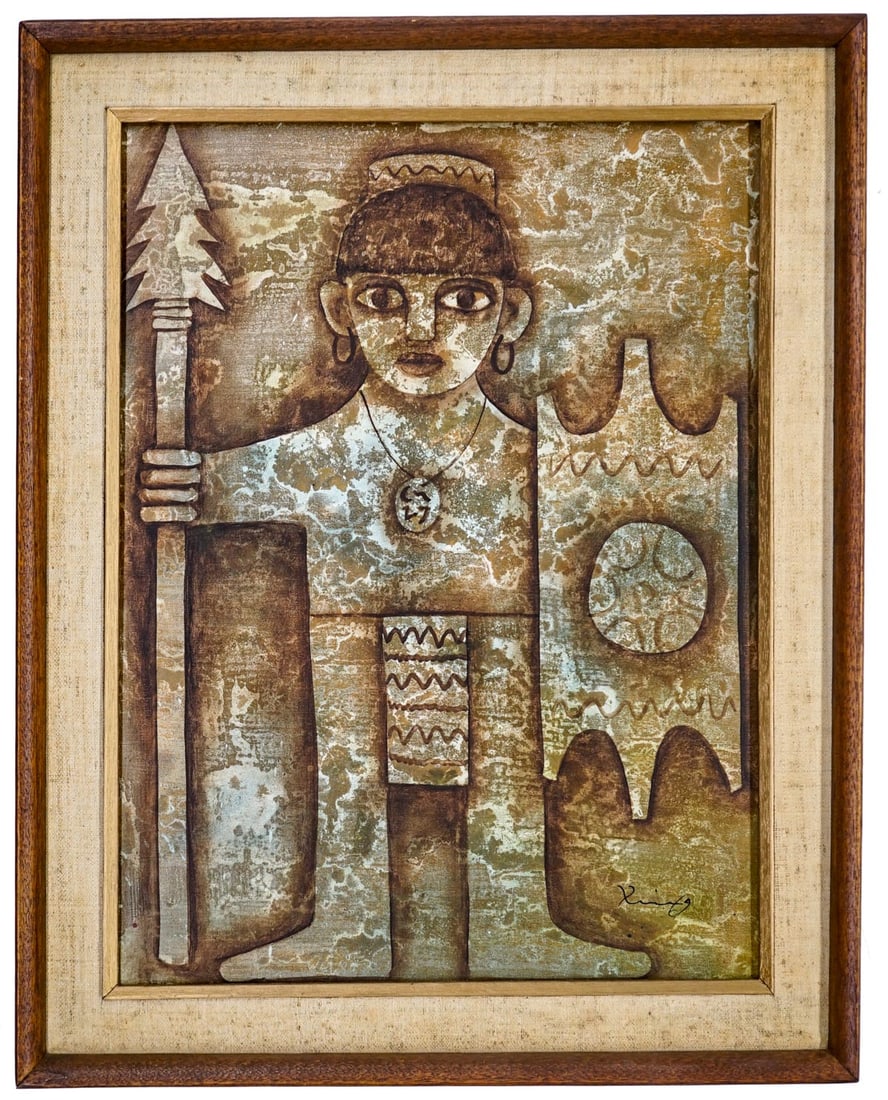 A Mid-Century Modern Original Oil Painting (1 of 4)