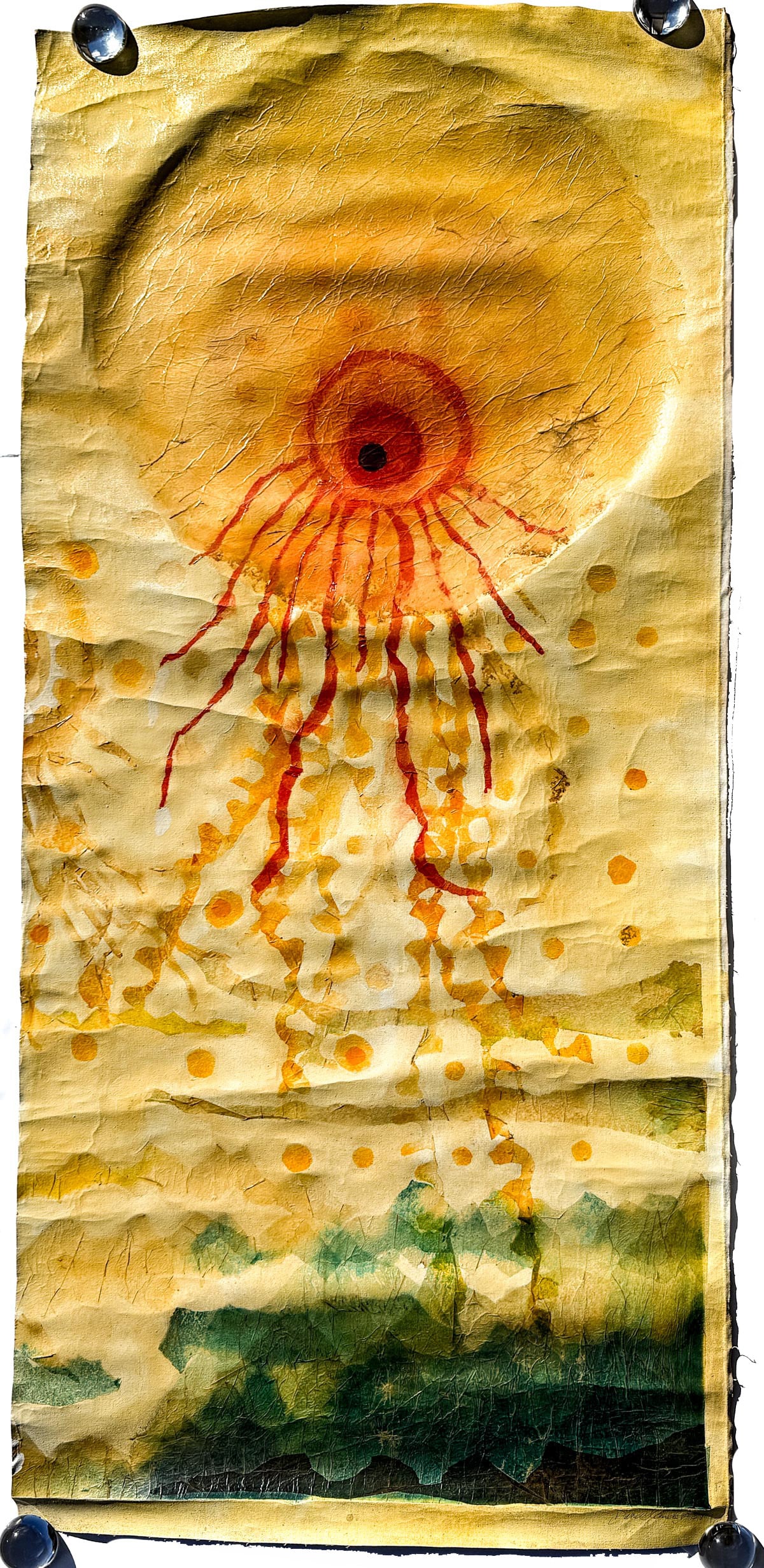 Dana C Chandler Jr Large Tissue Collage on Canvas (1 of 4)