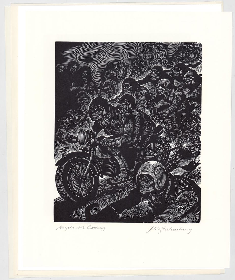 Fritz Eichenberg (4) Wood Engravings SIGNED (1 of 5)