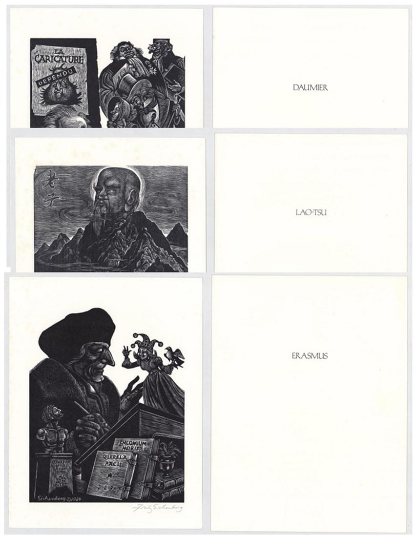 Fritz Eichenberg (3) Wood Engravings SIGNED (1 of 4)