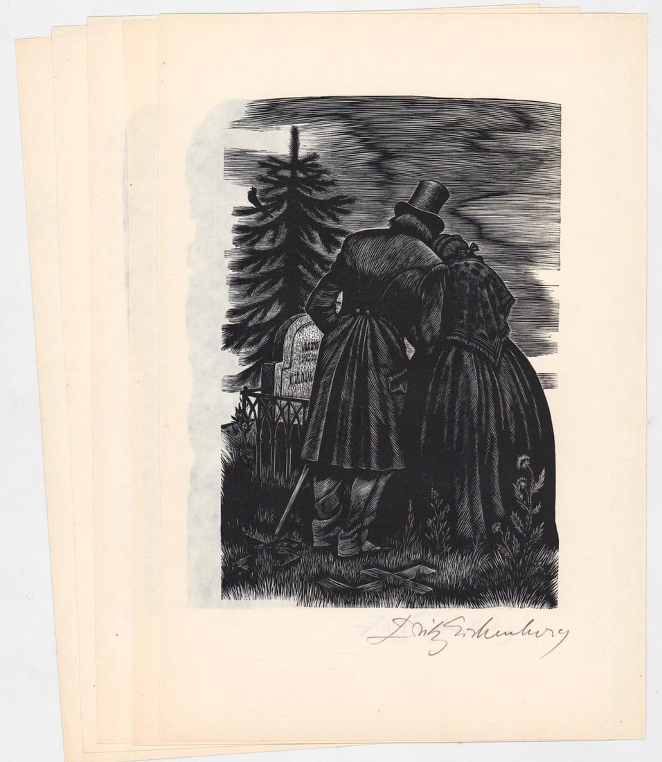 Fritz Eichenberg (5) Engravings [Fathers & Sons] (1 of 6)