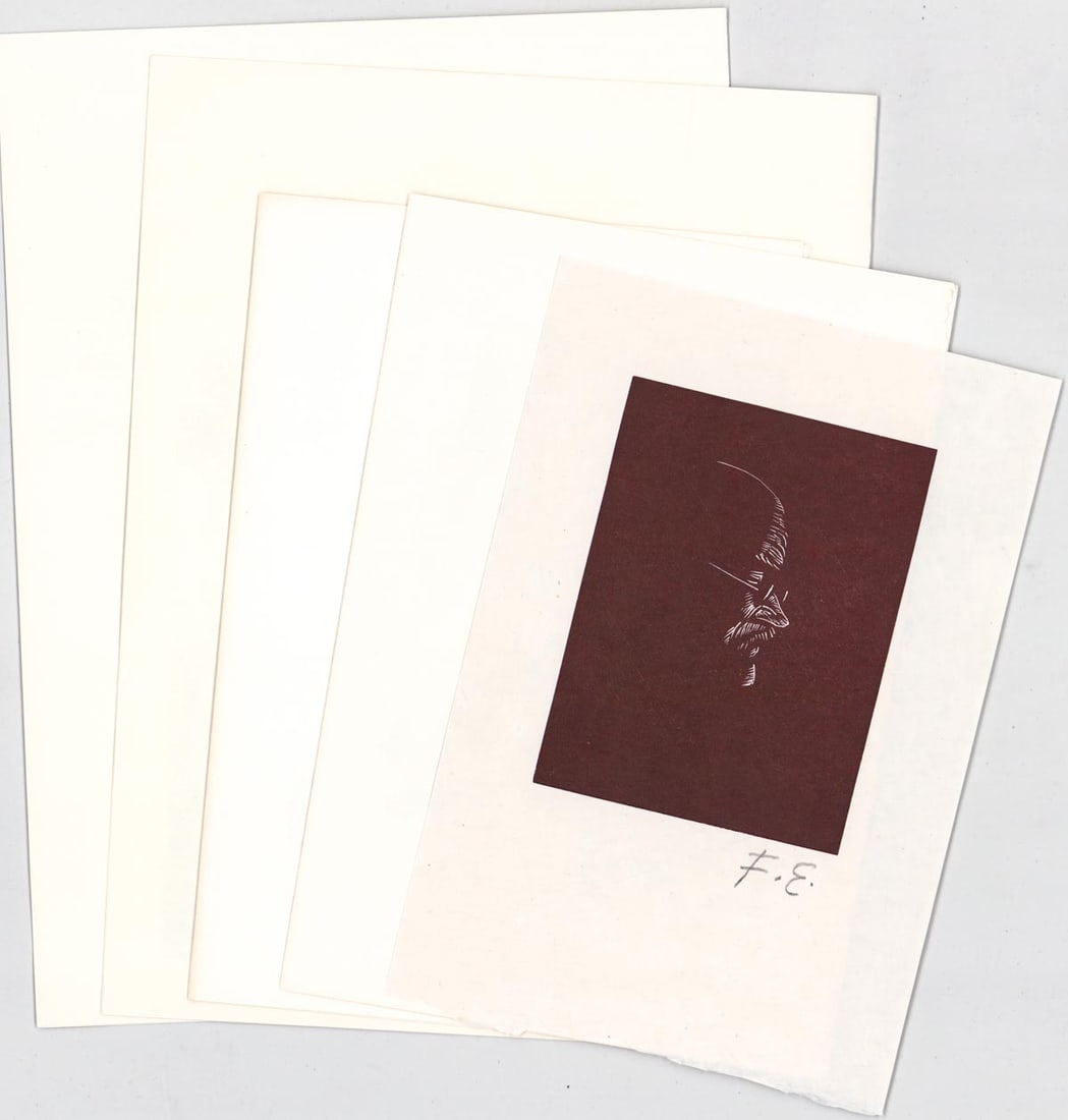 Fritz Eichenberg Greeting Cards & Portrait 5 Pcs (1 of 6)