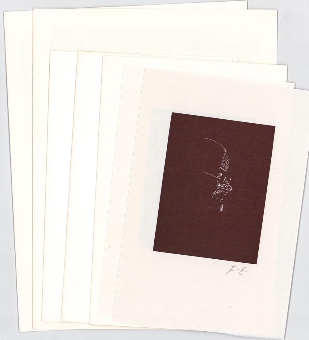 Fritz Eichenberg Greeting Cards & Portrait 7 Pcs (1 of 8)