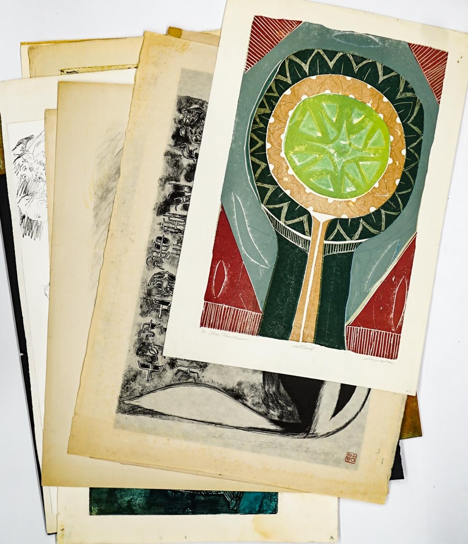 Vintage MCM Signed Prints (12)-Greenbaum Estate (1 of 13)