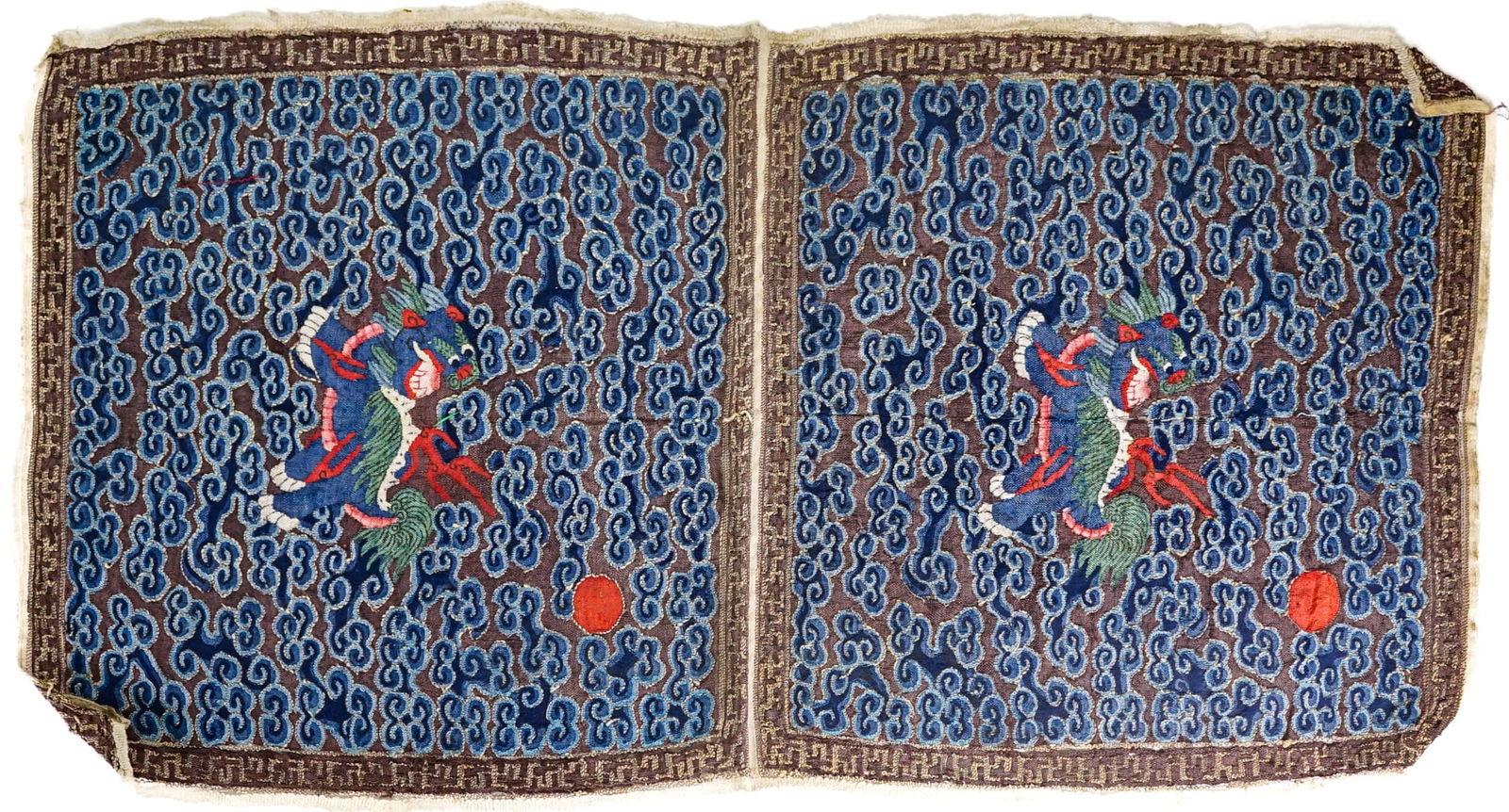 Embroidered (2) Chinese Rank Badges [Lion] (1 of 3)