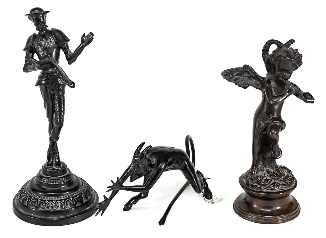 (3) Contemporary Russian Bronze Figures (1 of 9)