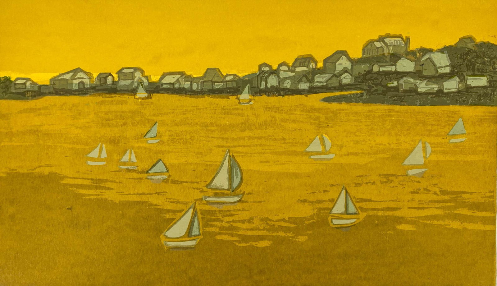 Carl Rantz Color Lithograph SIGNED 16/50 [Harbor] (1 of 5)