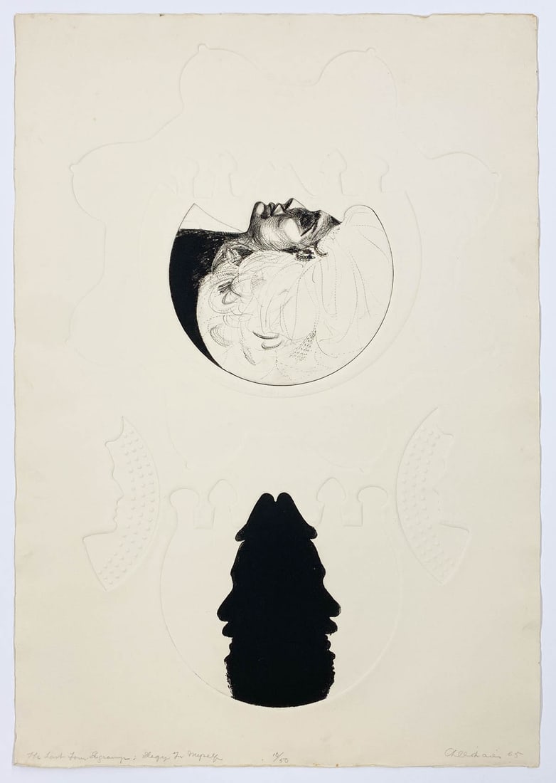 Arthur Deshaies Large Signed & Numbered Etching: Arthur Deshaies (1920-2011, Florida, South Carolina, Rhode Island) Large Signed and Numbered Etching. Signed and dated lower right in pencil (1965). Number 10/50 in pencil. Measures 39.5 x 27.5 inches