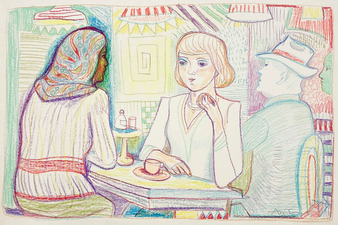 Irving Amen Large Original Drawing (1 of 4)