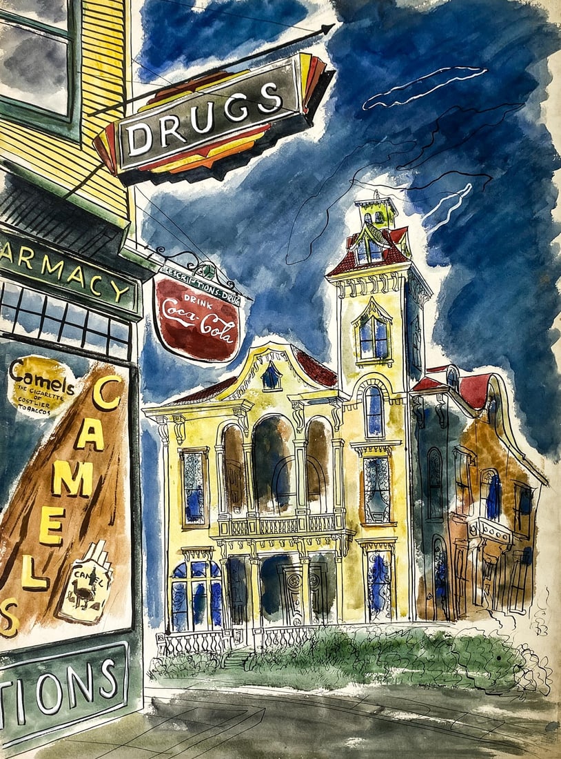 Lawrence Kupferman Original Watercolor 1941 (1 of 4)