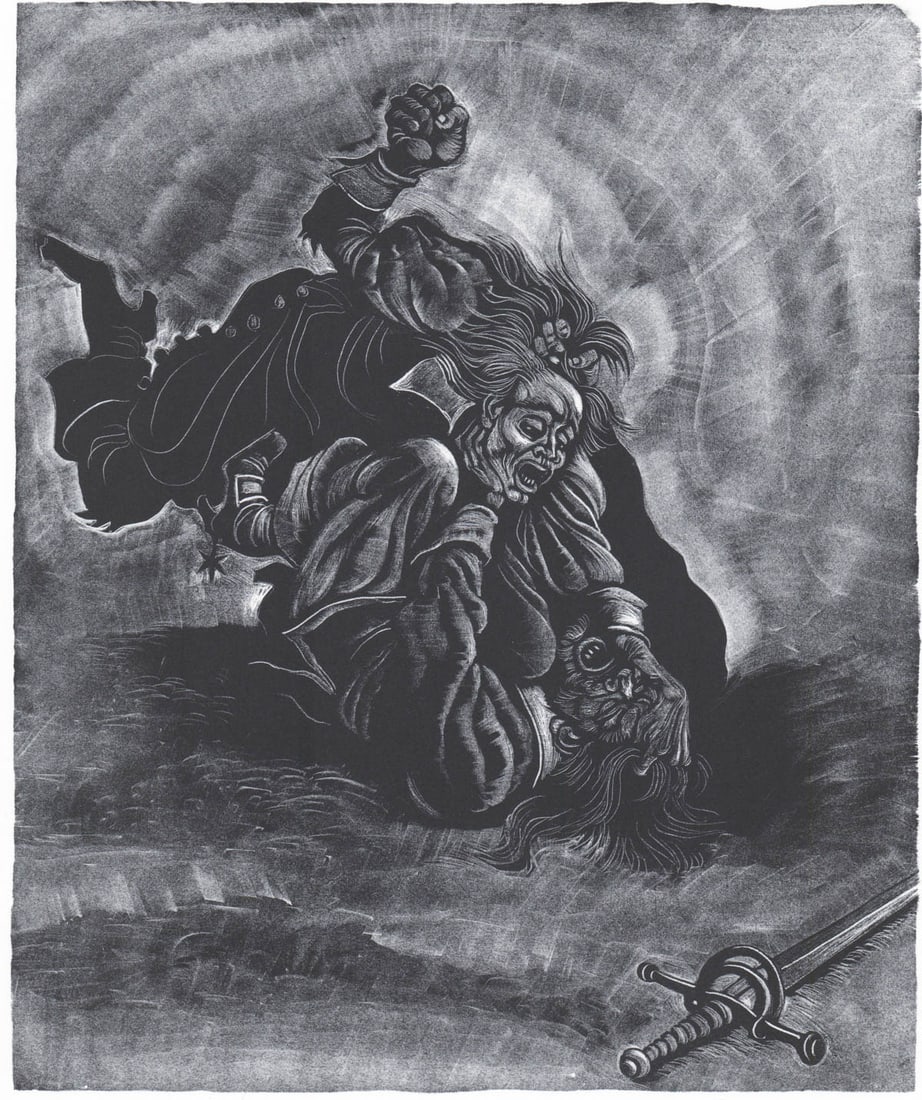 Fritz Eichenberg Signed Engraving AP [The Fight] (1 of 5)