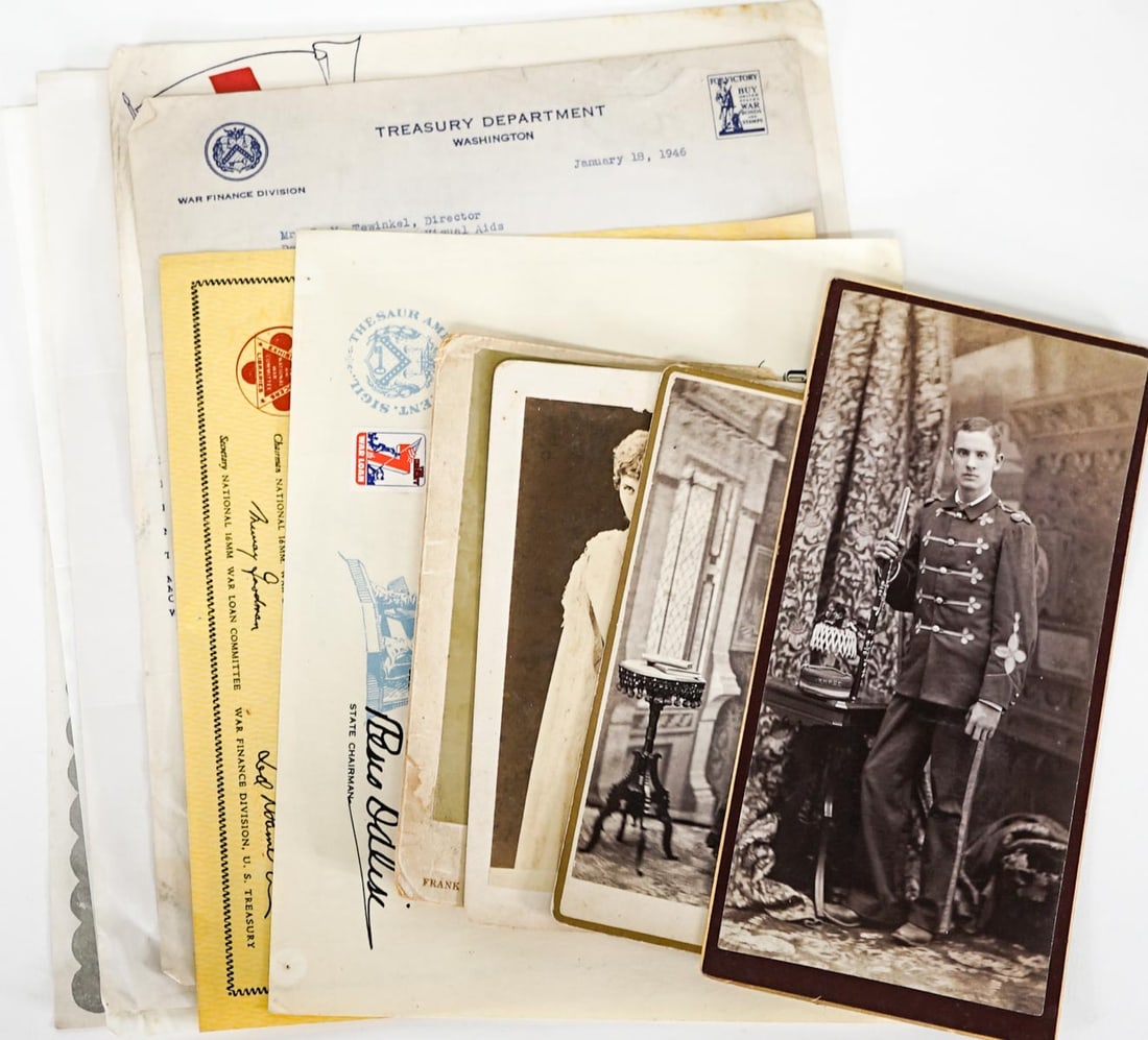 US Militaria, War Department Letters, Photos (1 of 6)